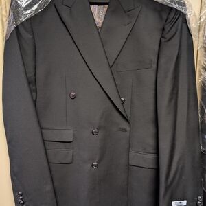 Men's Black CUSTOM Double-Breasted Blazer
